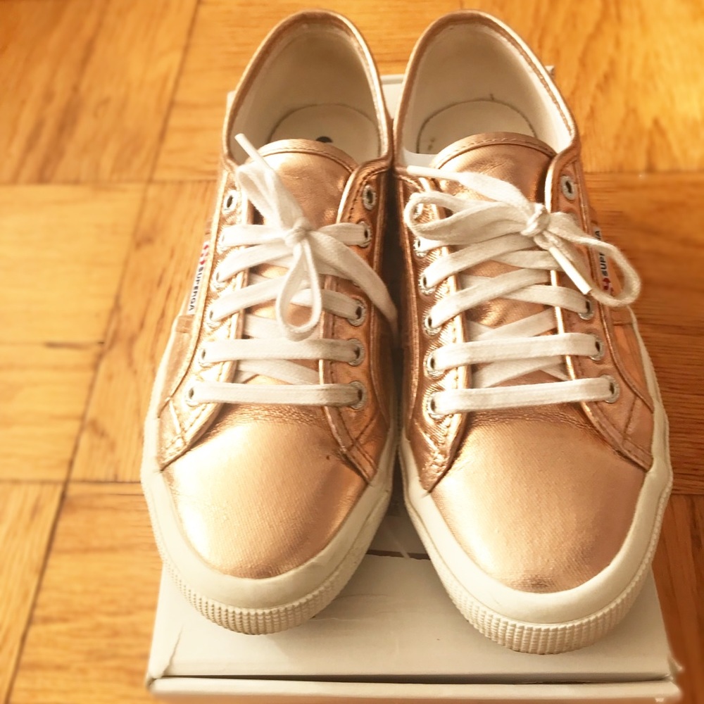 Superga Rose Gold Sneakers!